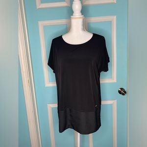 Calvin Klein Short Sleeve Blouse Black - M